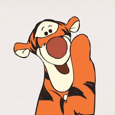 an image of a cartoon character that appears to be tigger