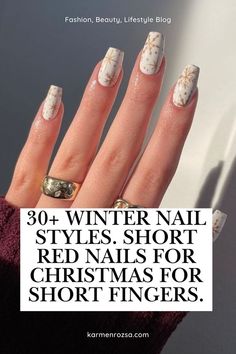 Explore over 30 winter nail styles, including short red nails perfect for Christmas and short fingers. From festive snowflake designs to elegant reds, these ideas make holiday manicures easy and stylish for everyone.