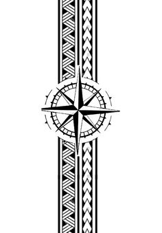 a black and white drawing of a compass on the side of a tall tower structure