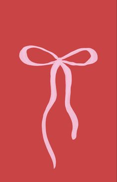 a red background with a white bow on it's side and the words, happy valentine's day