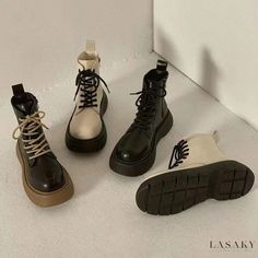 Lasaky - Short Thick-soled Martin Boots for Casual Wear Platform Doc Martens, Girl Uggs, Korean Shoes, Boots Fall Ankle, Popular Boots, White Nike Shoes, Swag Shoes, Martin Boots, Boots Fall