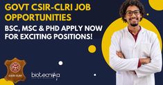 CLRI Project Vacancies – BSc, MSc & PhD Apply Now CLRI Project Vacancies – BSc, MSc & PhD Apply Now. Interested and eligible applicants can check out all of the details on the same below: CSIR – CENTRAL LEATHER RESEARCH INSTITUTE Council of Scientific & Industrial Research Adyar, Chennai – 600 020, Tamil Nadu No.23(392)/2025-E.I […]
The post Govt CSIR-CLRI Job Opportunities – BSc, MSc & PhD Apply Now for Exciting Positions! appeared first on BioTecNika.