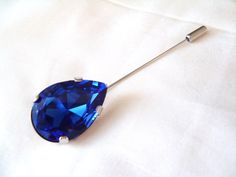 Cobalt Blue Teardrop Rhinestone Hijab pin in Silver, Scarf pin, Shawl pin, Brooch, wedding, Bridal Accessory, Mothers day gift present. $15.00, via Etsy. Scarf Pins, Silver Scarf, Brooch Wedding, Scarf Square, Islamic Wall Decor, Bridal Accessory, Islamic Decor