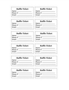 the printable raffle tickets are ready to be used for an event or party