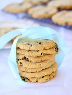 a stack of cookies sitting on top of a table