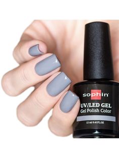 Pale grey gel polish with creamy texture. Two coats are sufficient for full coverage. SMOKY will give your manicure incredible elegance and charm. The stylish smoky gray color is so warmy and cozy in cold autumn and winter evenings! Perfectly accentuates your style and taste. Ideal for nails of any length and shape. Choose it for fall and winter. SMOKY is a gray gel polish full of elegance. Sure to become a fall and winter classic, you'll definitely want to add SMOKY  to your list! The unique fo Fall Nails Bright, Gray Nail Polish, Grey Gel Nails, Gray Nail, Grey Nail Polish, Blue Gel Nails, Cold Autumn, Smoky Blue, Creamy Color