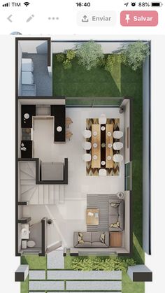 the floor plan for an apartment with two bedroom and living room on top of each other