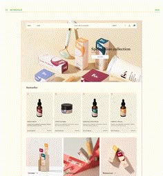 an image of a website page with products on the bottom right corner and in the middle left corner