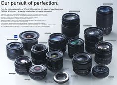 an advertisement with many different types of cameras