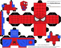 paper model of spider - man from the amazing spider - man movie, with instructions to make it