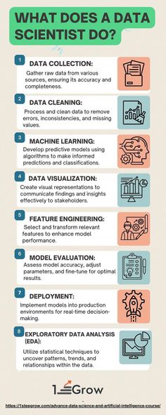 what does a data scientist do? info poster with instructions on how to use it