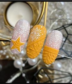 Nail Noel, Unghie Nail Art, Sweater Nails, Nail Art Designs Videos, Winter Nail, Xmas Nails, Christmas Nail