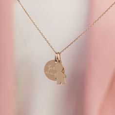 Made for a treasured mama, our Personalized 9 Carat Gold Mummy Necklace celebrates the eternal bond of love between a mother and child. Personalize this special keepsake by hand-engraving meaningful words and names onto the 9K Fine Gold disc charm. Represent sons and daughters by personalizing mini boy and girl charms with their initials to accompany the delicate charm and chain.9K Fine GoldCharms measure: 0.5 x 0.5 (Disc), 0.4 x 0.3 (Girl, Boy)45cm chain adjustable to 42cm and 40cmCharms are re Personalized Name Necklace, Mother Daughter Necklace, Gold Disc, Daughter Necklace, Jewelry Lookbook, Boy And Girl, Meaningful Words, Mother And Child, Gold Charm