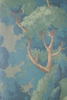 an image of a painting with trees on it