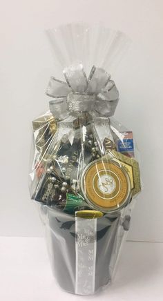 a basket filled with lots of different items