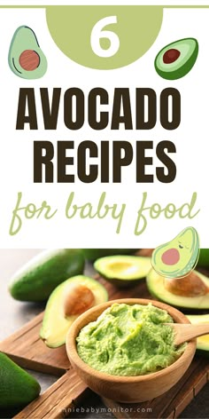 avocado recipe for baby food with text overlay