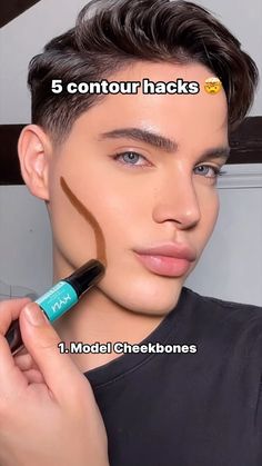 Natan Kamla | 5 contour hacks 🤯 which contour placement is your favourite?👀 using my 4 favourite contour sticks : @nyxcosmetics_uk Wonderstick contour... | Instagram Where To Put Contour, Masculine Contour, Contour Placement, Contour Hacks, Halo Glow Contour, Hollywood Contour Wand, Strobing Makeup, Contour Sticks, Contour Wand