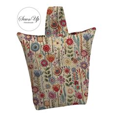 an image of a bag with flowers on it