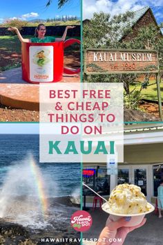 Planning a trip to Kauai on the cheap? Here are 14 of the Best Cheap and Free Things To Do On Kauai. Whether you are traveling with kids, or as a couple there are plenty of activities to do on the island that won’t break the bank. In fact, many of them are free! You can find cheap places to stay, to dine, and things to do in Kauai Hawaii. From a Kauai Coffee Tour, or a visit to the Spouting Horn in Poipu Kauai, and much more. Head to the blog to find the best free activities on Kauai Hawaii. Kauai Hawaii Honeymoon, Princeville Kauai, Things To Do In Kauai, Oahu Vacation