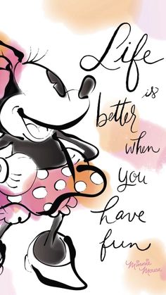 a drawing of a minnie mouse with the words life is better when you practice kindness