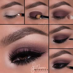 Matte, Dark Brown Eye Makeup Look Pictorial/Tutorial Makeup Looks For Brown Eyes, Makeup Room, Smokey Eyes, Eyeshadow Tutorial, Smokey Eye Makeup