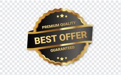 Best Offer Gold and Black Label PNG Label Png, Black Label, Gold, Black