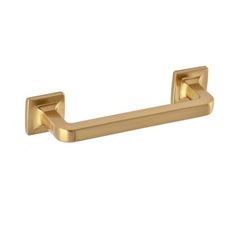 an image of a brass colored towel bar