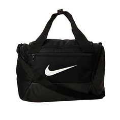 PRICES MAY VARY. 100% Polyester Imported VERSATILE STORAGE: This Nike gym bag offers a dual-zip main compartment that provides secure storage for the entire day, from the gym to the office. SPECIALIZED POCKETS: This gym bag was designed with zippered outside pockets that give you easy access while an interior zippered pocket stashes your valuables. MULTIPURPOSE CARRYING: Double handles and an adjustable shoulder strap allow for versatile carrying of this duffel bag. SHOE COMPARTMENT: This Nike gym bag allows you to store your footwear separate from other gear. NIKE DUFFEL BAG: Imported, fabric: 100% polyester Nike Duffel Bag, Nike Gym Bag, Small Gym Bag, Basketball Bag, Duffel Bag, Fun Bags, Christmas Presents, Black Nikes, Gym Bag