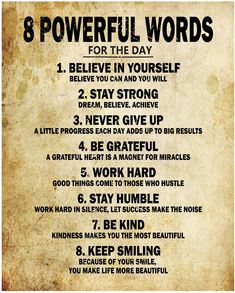 Motivational Quotes 8 Powerful Words for the day Poster Thick Cardstock Paper Work Hard In Silence, Spiritual Words, Smile Because, Lesson Quotes, Life Lesson Quotes, Powerful Words, Wall Art Quotes, Wise Quotes