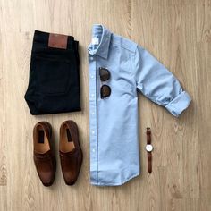 Oxford Shirts, Brown Shoes, Smart Casual Outfit, Mens Fashion Casual Outfits