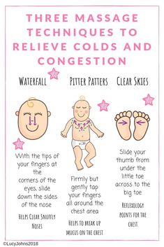 the three massage techniques to remove colds and congestion from baby's diapers