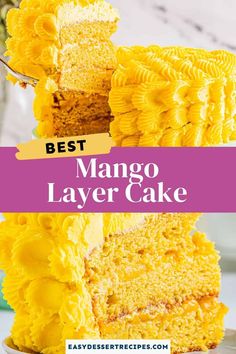 the best mango layer cake recipe is made with only three ingredients, and it's so easy to make