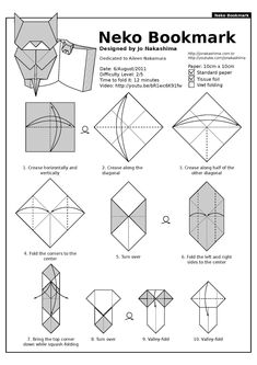 how to make an origami bookmark with pictures on the front and back