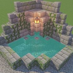 Chalet Minecraft, Minecraft Fountain, Construction Minecraft, Pagoda Garden, Minecraft World