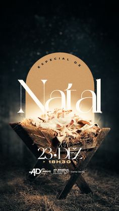 the natal flyer is displayed in front of a dark background