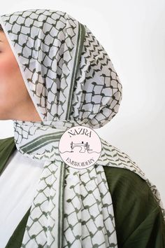 This is a chiffon hijab that comes in 3 colours. The keffiyeh design is printed and the hijab is one size. Keffiyeh Hijab, Cotton Scarf Hijab, Chiffon Hijab Colours, Printed Hijab Scarfs, Chiffon Hijab, Head Coverings, Hijab Scarf, Head Covering, Chiffon