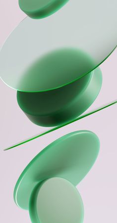 an abstract image of green circles on a white background