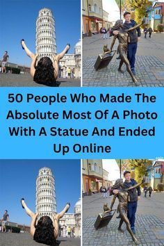 people who made the absolute most of a photo with a statue and ended up online