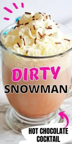 a hot chocolate drink with whipped cream and sprinkles