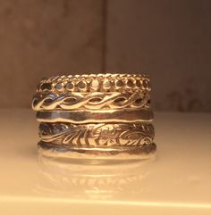 A personal favorite from my Etsy shop https://www.etsy.com/listing/466673215/handmade-silver-ringhandmade-sterling Handmade Gold Ring, Ring Sets Boho, Sterling Silver Stacking Rings, Handmade Silver Ring, Flower Engagement Ring, Stacking Ring Set, Silver Ring Set, Diy Recipe, Silver Stacking Rings