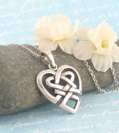 Celtic Knot Heart Necklace in Sterling Silver | FREE Shipping in USA – woot & hammy Infinity Jewelry Necklace, Silver Celtic Jewelry, Celtic Love Knot, Diamond Choker Necklace, Dainty Diamond Necklace, Horseshoe Necklace, Infinity Jewelry