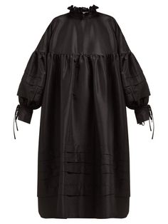 Black Taffeta Dress, Cecilie Bahnsen, Mode Abaya, Organza Dress, Taffeta Dress, Beautiful Clothes, 70 Dress, Mid Dresses, Mid Length Dresses