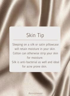 Change your pillowcase now and get glowing skin💛 ps. it’s also good for your hair 💛 #silk #satin #satinsilk #skincare #skincaretips #beautytips #haircare #haircaretips #beautyblogger #beautycare #aesthetic #followme Esthetician Story Ideas, Skin Care Picture Ideas, Aesthetic Skincare Pictures, Skincare Business Aesthetic, Esthetician Aesthetic Instagram, Glowing Skin Quotes, Skincare Aesthetic Quotes, Satin Pillowcase Aesthetic, Haircare Aesthetic Quotes