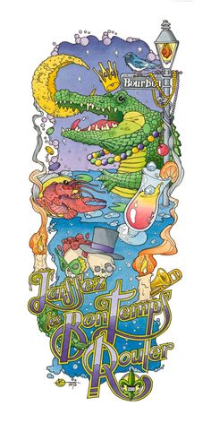 an image of a poster with alligators and other animals on it's back