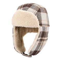 Comfort meets style with this Men's Levi's® Brushed Flannel Plaid Trapper Hat with Sherpa Lining. Comfort meets style with this Men's Levi's® Brushed Flannel Plaid Trapper Hat with Sherpa Lining. Classic trapper silhouette construction Adjustable ear flaps for flexible wear Plush and cozy faux sherpa lining Adjustable chin strap for comfortable fit Snap closure Upturned brimDETAILS 1.5"H x 8"W x 10.5"L Polyester Fleece lining Spot clean Imported Size: S/M. Color: Brown. Gender: male. Age Group: Plaid Trapper Hat, Hat Size Chart, Trapper Hat, Pants Shirt Men, Winter Hats For Men, Trapper Hats, Sneaker Dress Shoes, Mens Fleece, Medium Brown