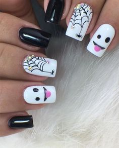 20 TRENDY HALLOWEEN NAILS - julsweek Fall Acrylic Nails Ideas 2023, Manicure Halloween, Cute Nail Art Designs, Blush Nails, Short Acrylic Nails Designs