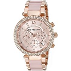 Michael Kors Women's MK5896 Parker Chronograph Crystal Two-Tone Stainless Steel Watch Bracelet Michael Kors, Michael Kors Sneakers, Stylish Watches, Two Tone Watch, Women's Watch, Handbags Michael Kors, Watch Collection, Watches Jewelry, Chronograph Watch