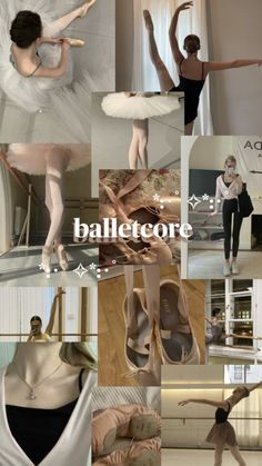 ballet collage with ballerinas in white and black