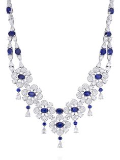 Blues and Royals Sapphire Diamond Necklace | Boodles Boodles Jewellery, Sapphire Diamond Necklace, High Jewellery, Jewelry Brands, Diamond Frame, Pear Cut Diamond, Class Design, Pear Shaped Diamond, Lovely Jewellery