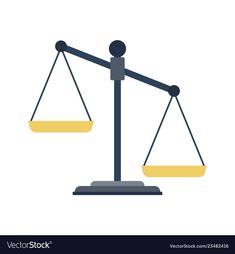 the balance scale with two yellow scales